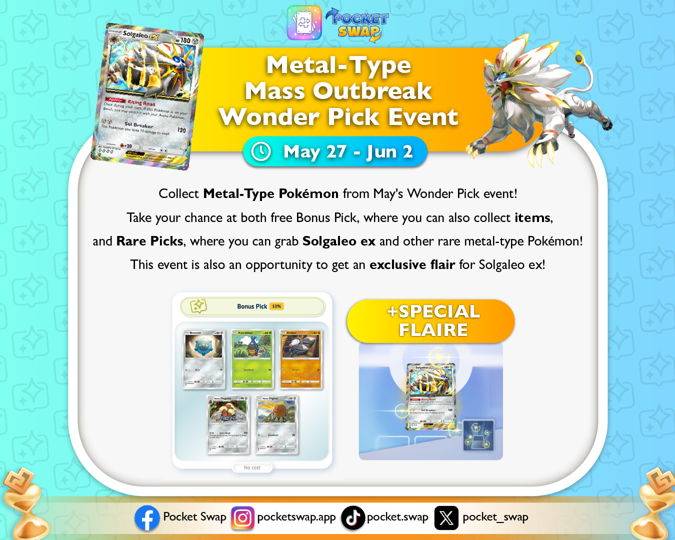 Metal-Type Mass Outbreak Wonder Pick Event (Solgaleo)