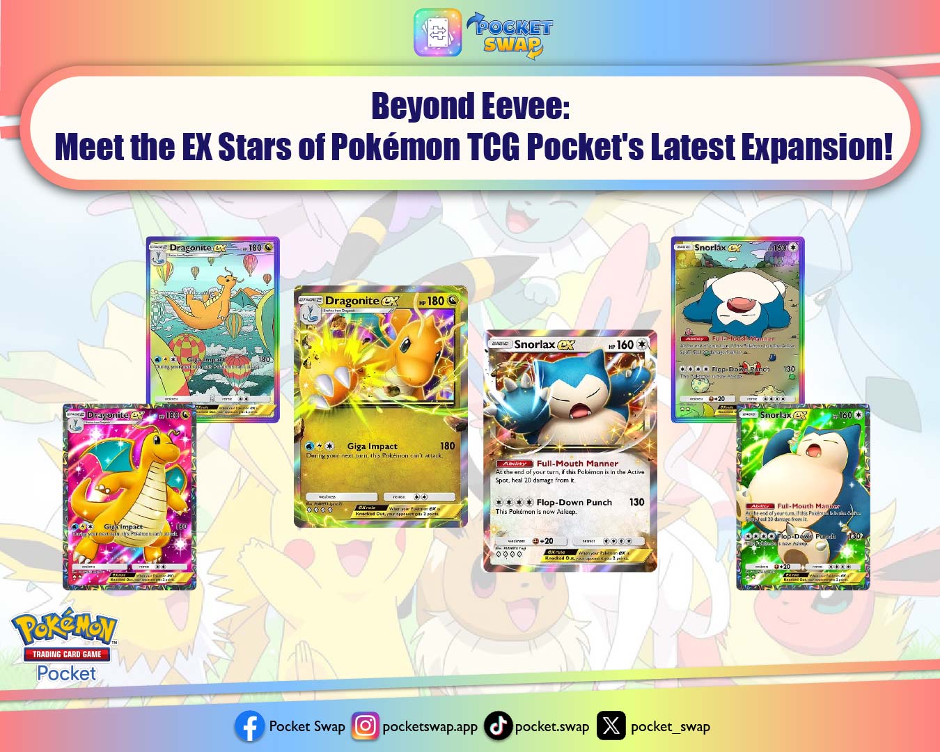 Beyond Eevee: Meet the EX Stars of Pokémon TCG Pocket's Latest Expansion!🌟