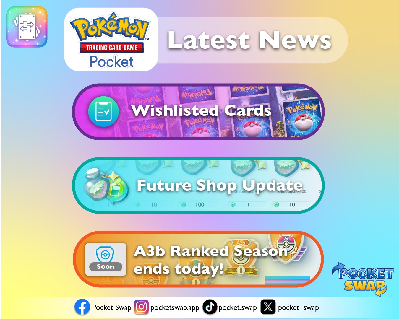 ♻️ Pokémon TCG Pocket: Updated Trades, A3b Ranked Season Ends, and Shop Changes